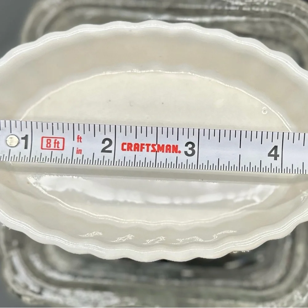Vintage Hall China White Ceramic Planter Soap Dish Vanity‎ Tray